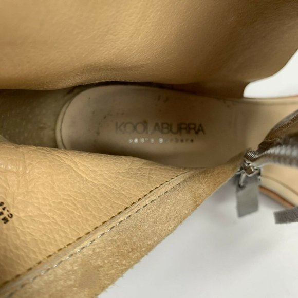 Koolaburra Piaz II Fringe Leather Open Toe Sandals Heron Gray Shoes Women’s Sz 7 - Picture 6 of 10